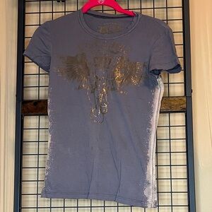 Ed Hardy Women's Gray Graphic Tee